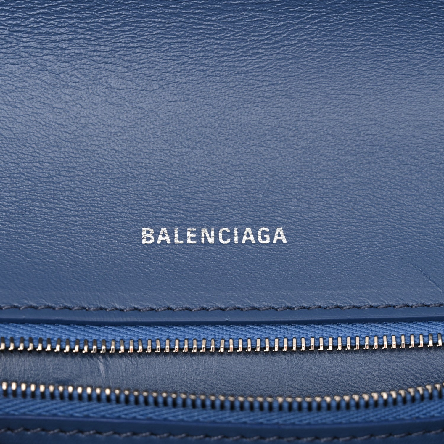 Balenciaga Denim BB Monogram Small Hourglass Top Handle Bag Blue 6 of 13