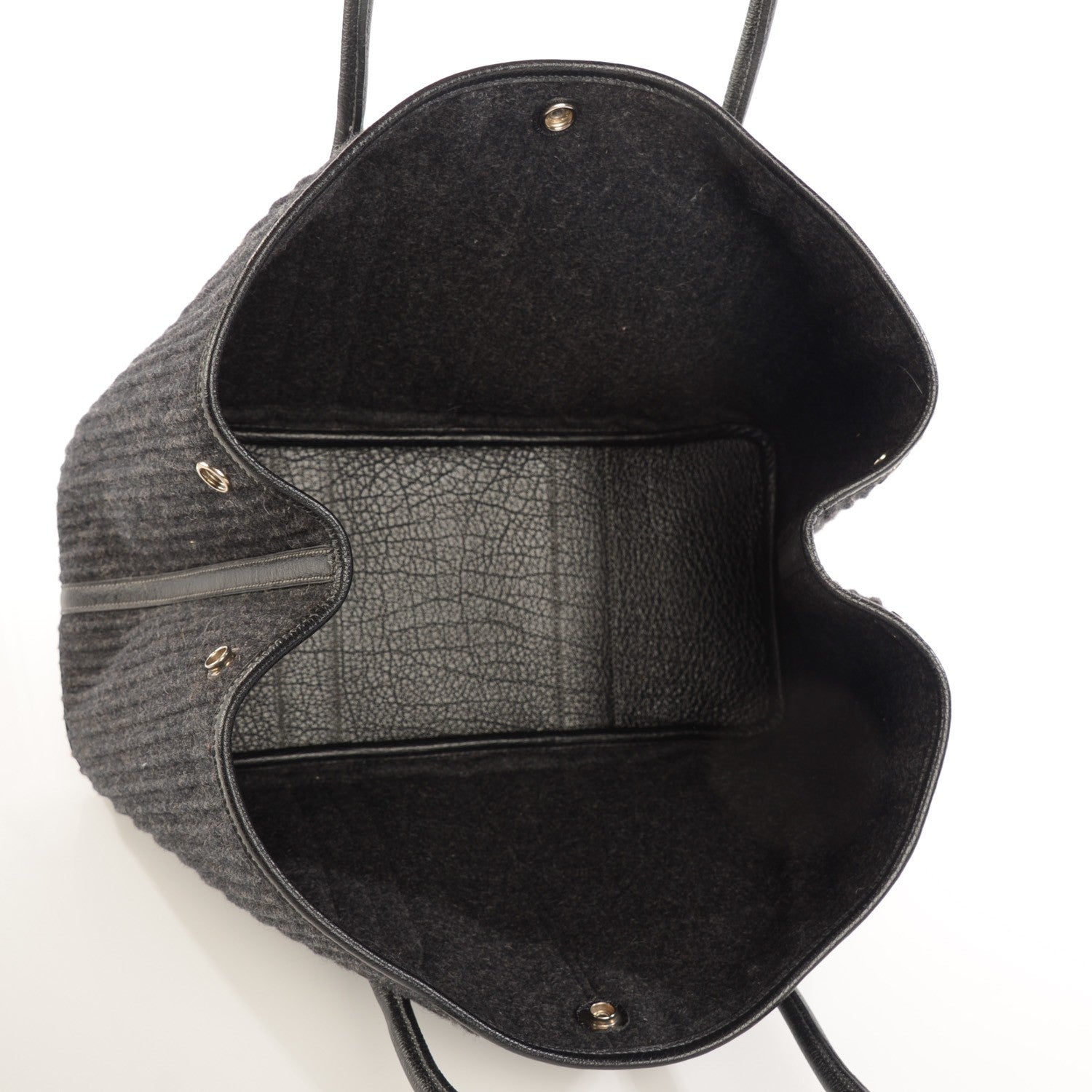 Hermes Ribbed Wool Negonda Garden Party MM 36 Graphite 11 of 23