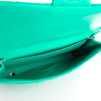 Chanel Lambskin Quilted Clutch With Chain Flap Green 5 of 10