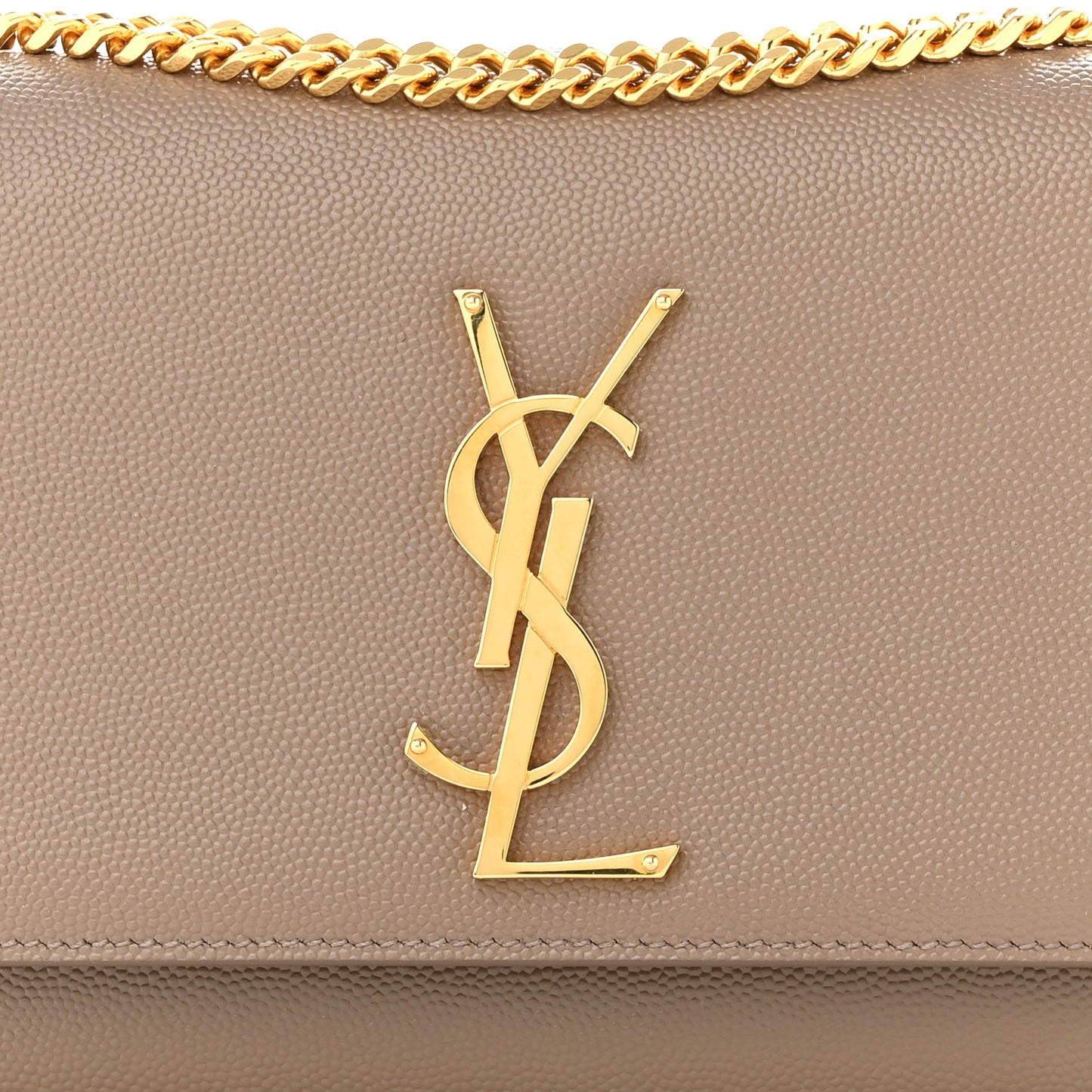 Grain De Poudre Small Monogram Kate Satchel Dark Beige
