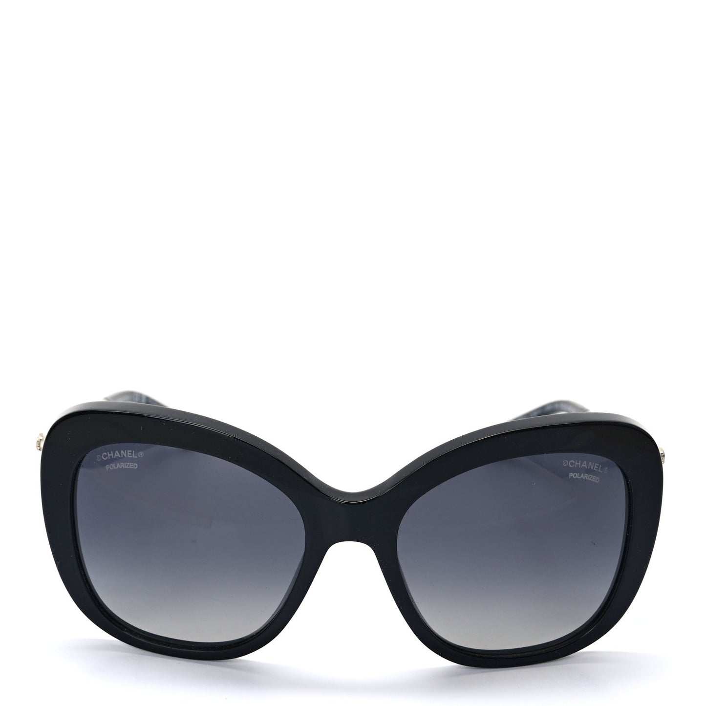 Acetate Polarized Butterfly Winter Pearl Sunglasses 5339-H Black
