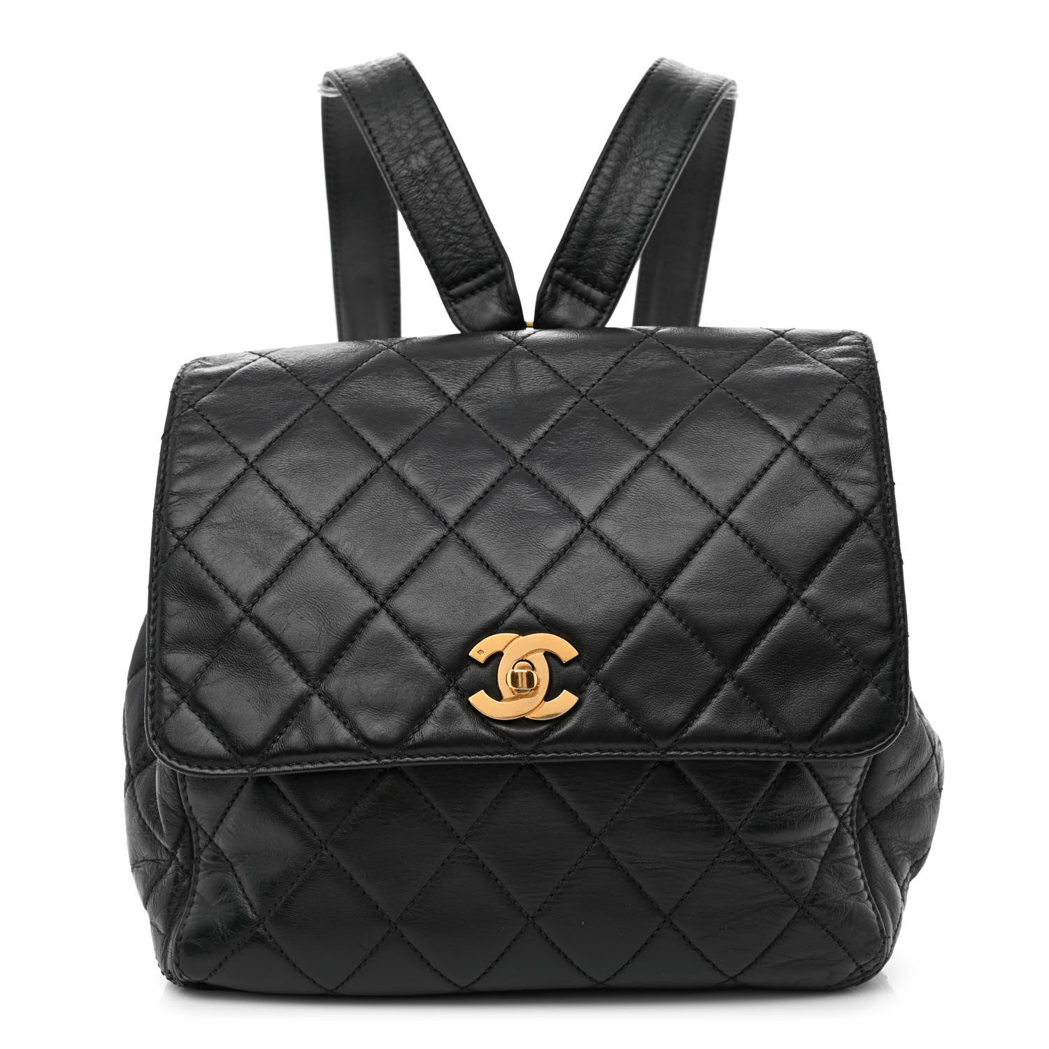 Chanel Lambskin Quilted Backpack Black 1 of 16