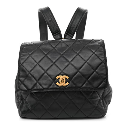Chanel Lambskin Quilted Backpack Black 1 of 16