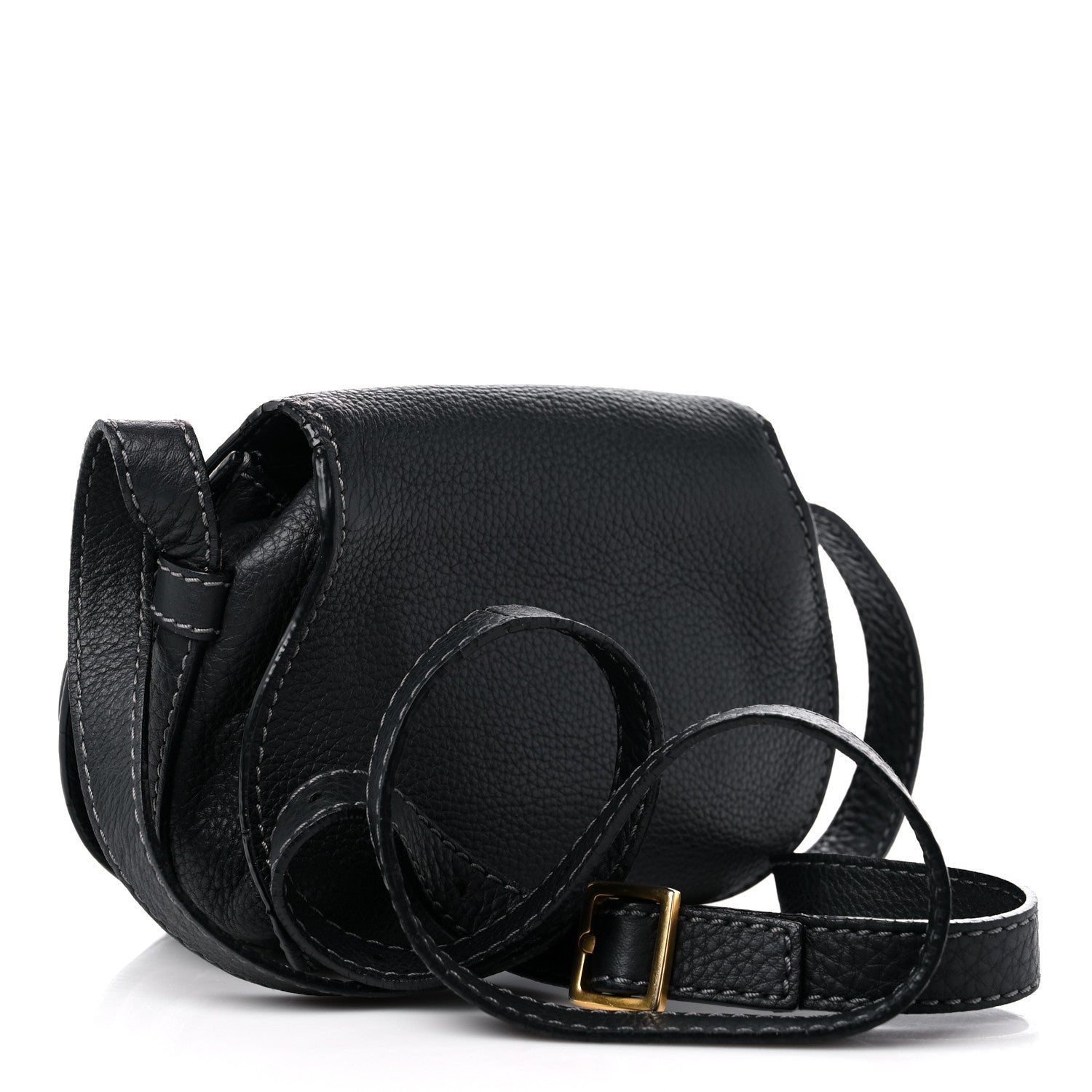 Chloe Calfskin Mini Marcie Round Crossbody Bag Black 3 of 13