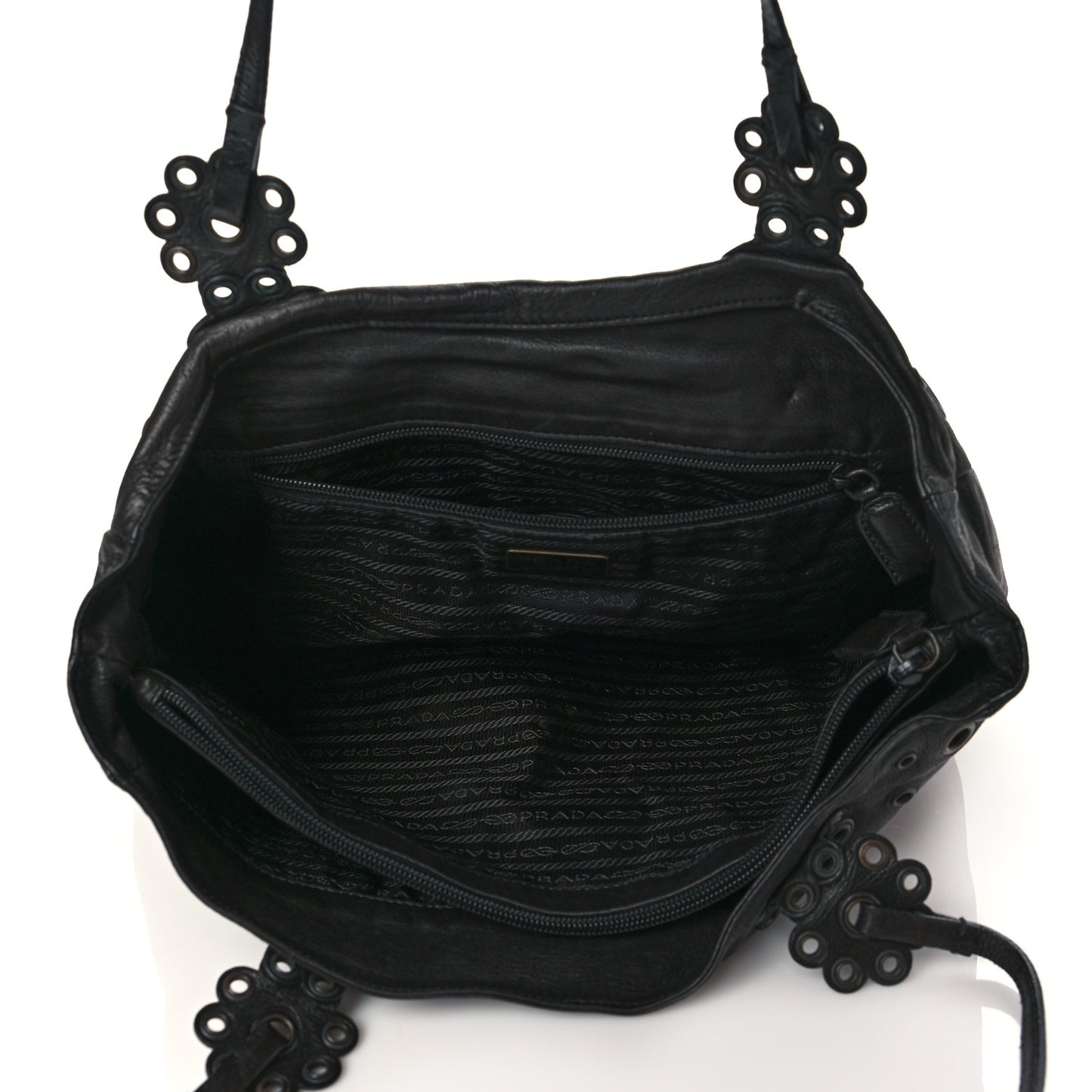Soft Calfskin Studded Tote Black