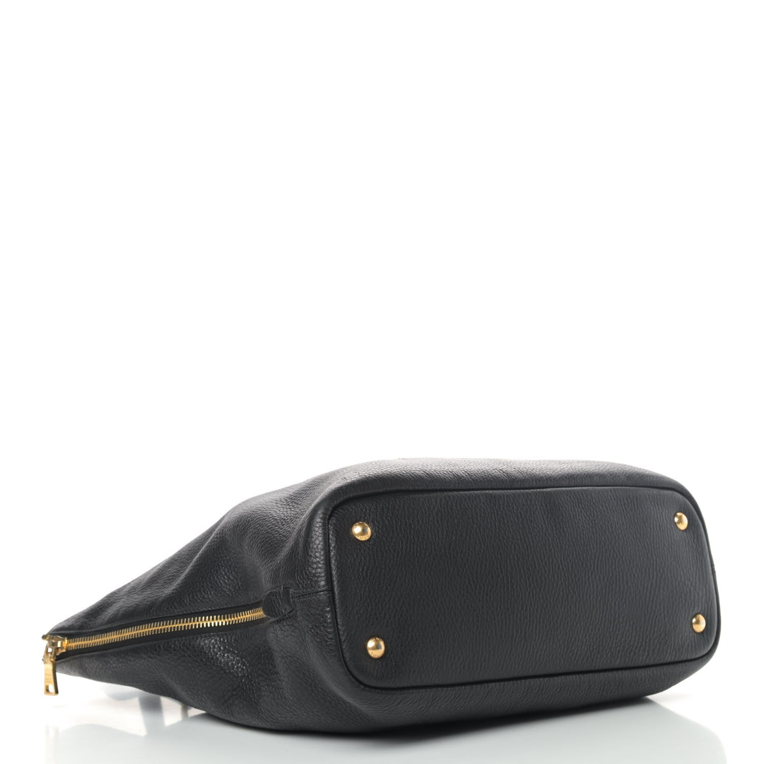 Prada Vitello Daino Side Zip Tote Black 3 of 4