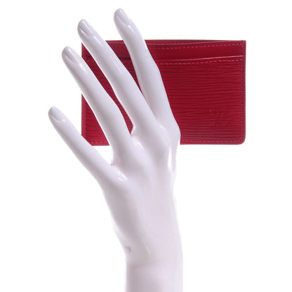 Louis Vuitton Epi Card Holder Carmine 2 of 8