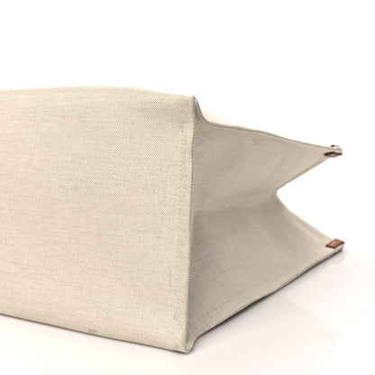 Gucci Canvas Calfskin Logo Maxi Tote Bag Beige Light Brown 11 of 11