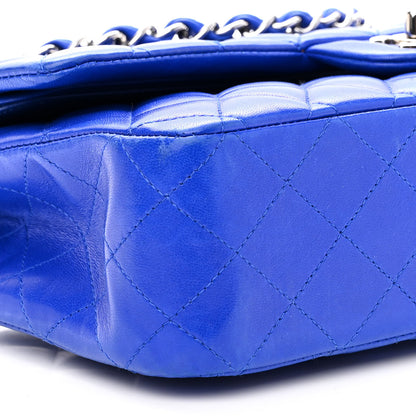 Chanel Lambskin Quilted Medium Double Flap Blue 9 of 12