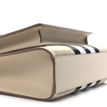 Burberry Smooth Calfskin Archive Canvas Check Mini Pocket Bag Dusty Sand 9 of 10