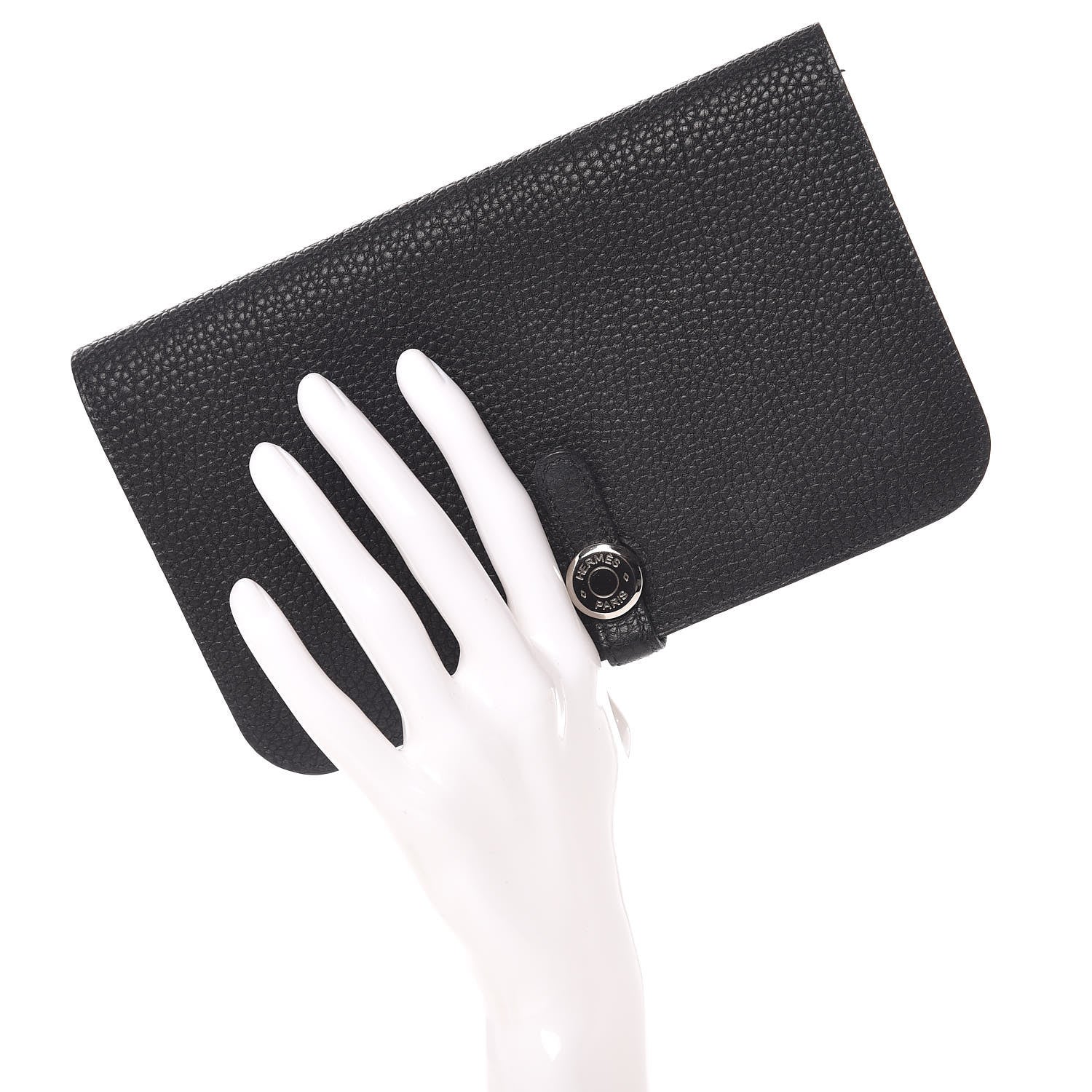 Hermes Togo Dogon Duo Wallet Black 3 of 11
