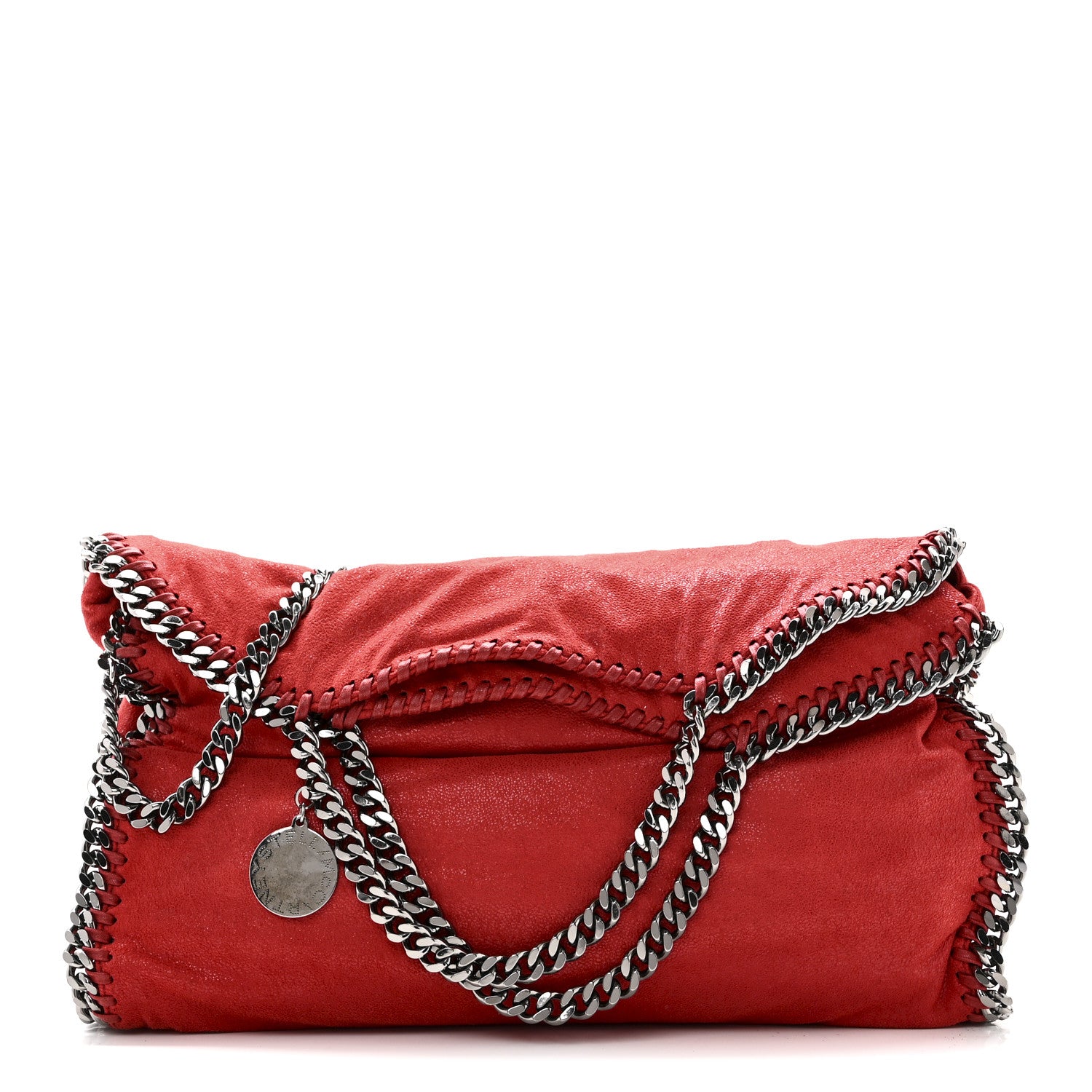 Stella McCartney Shaggy Deer Falabella Fold Over Tote Red 1 of 9