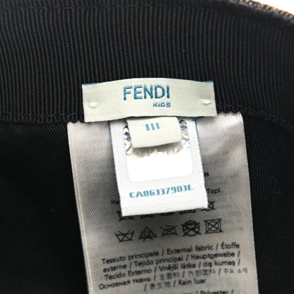 Fendi Canvas Zucca FF Kids Striped Baseball Hat Tobacco Multicolor 8 of 8