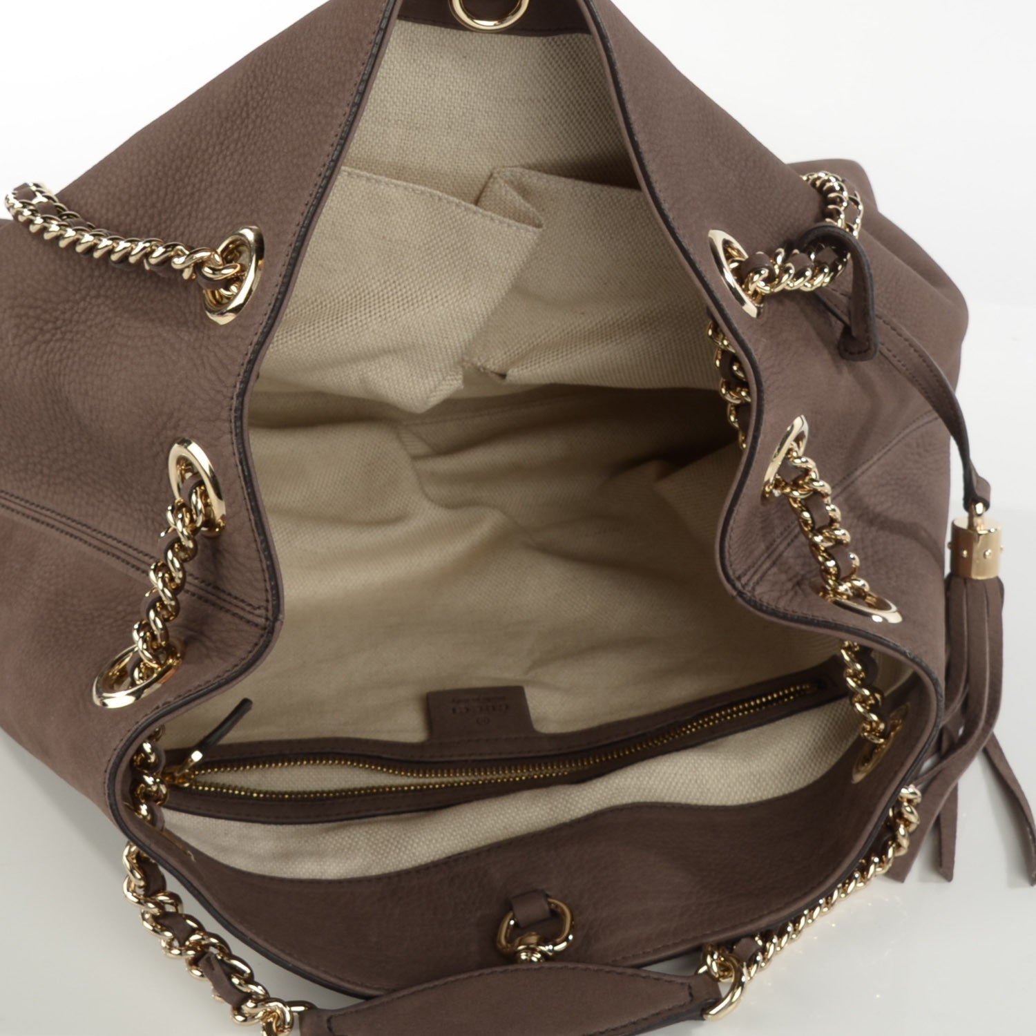 Gucci Vitello Range Medium Soho Chain Shoulder Bag Grey Field 5 of 7