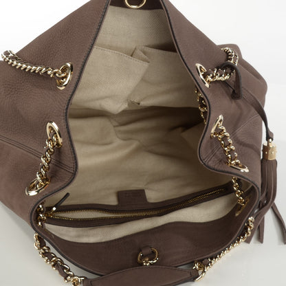 Gucci Vitello Range Medium Soho Chain Shoulder Bag Grey Field 5 of 7