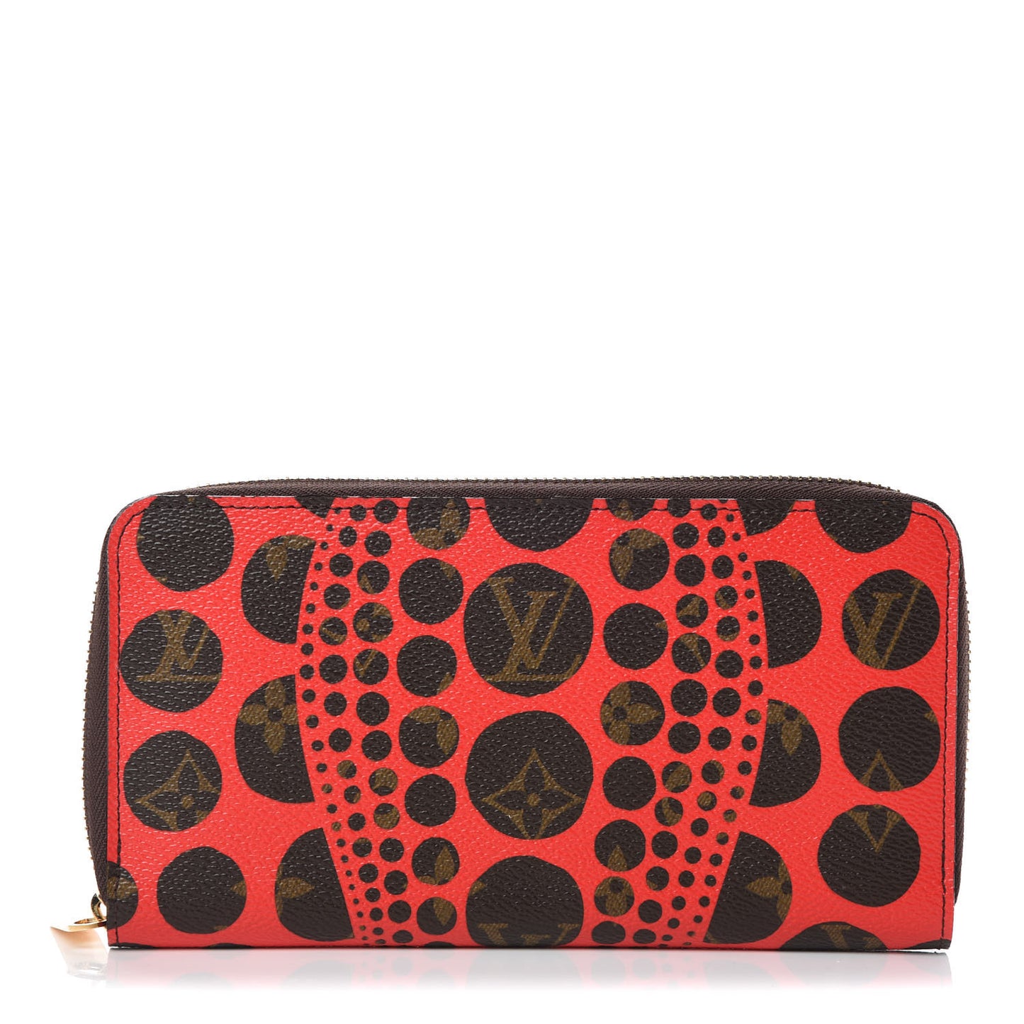 Monogram Kusama Pumpkin Dots Zippy Wallet Red