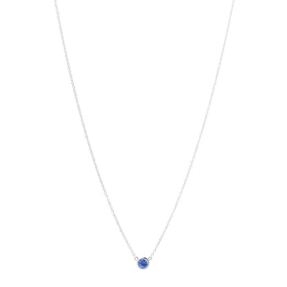 Tiffany Platinum Blue Sapphire .40ct Color by the Yard Necklace 1 of 7