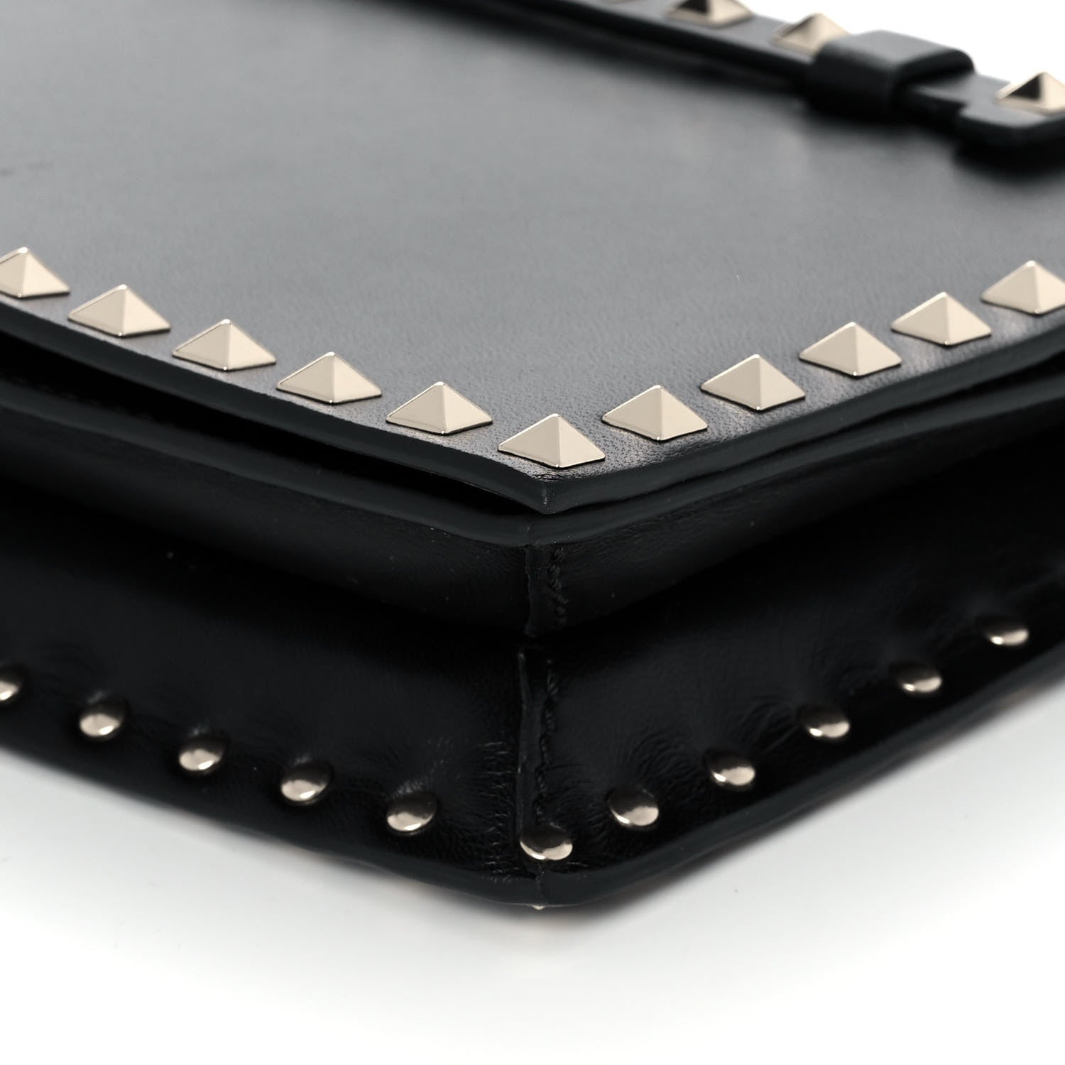 Valentino Garavani Nappa Rockstud Wristlet Clutch Black 11 of 12