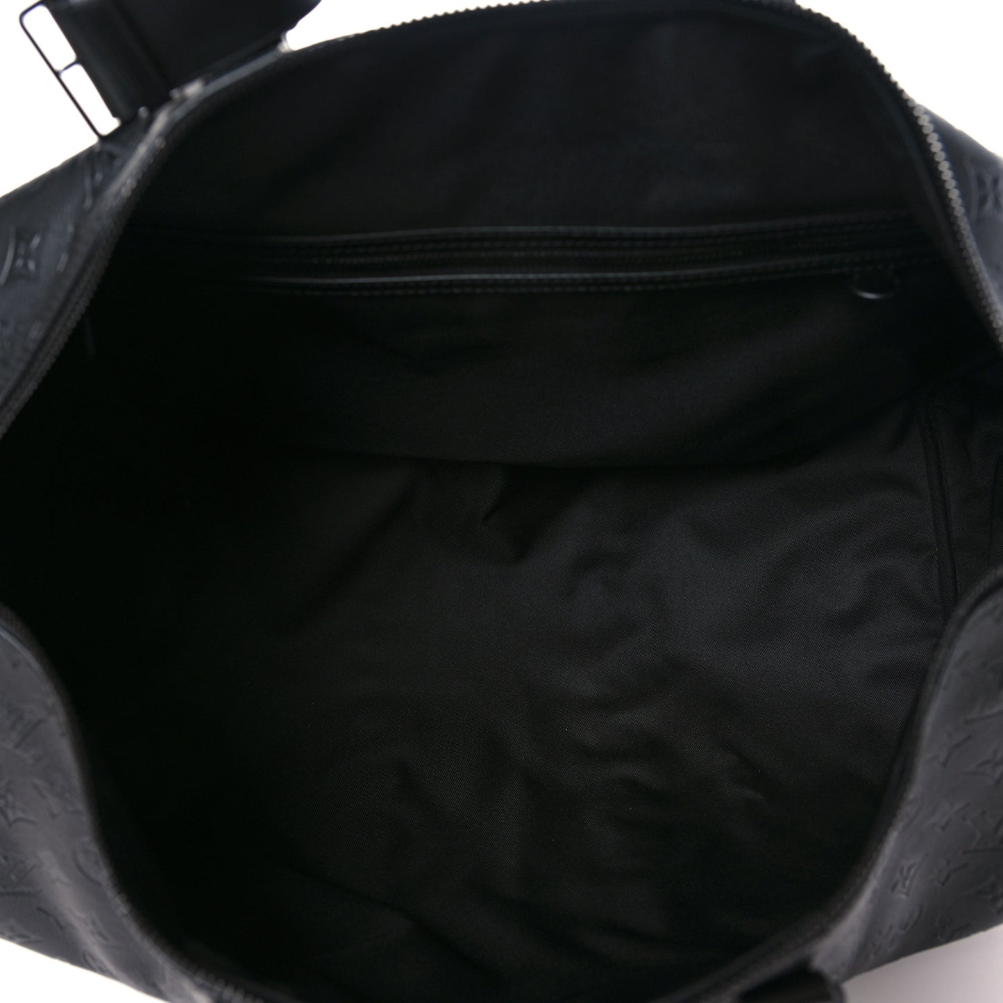 Calfskin Shadow Monogram Keepall Bandouliere 50 Black