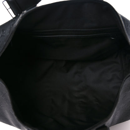 Louis Vuitton Calfskin Shadow Monogram Keepall Bandouliere 50 Black 5 of 8
