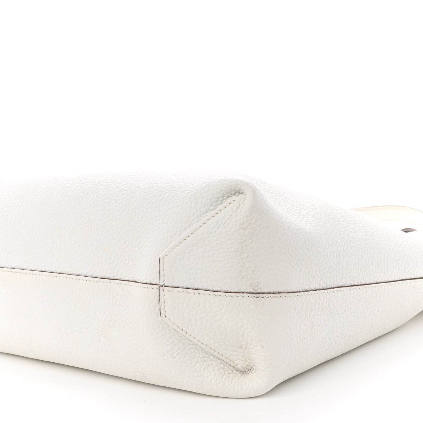 Taurillon Clemence Double Sens 45 Reversible Tote Bleu Thalassa White