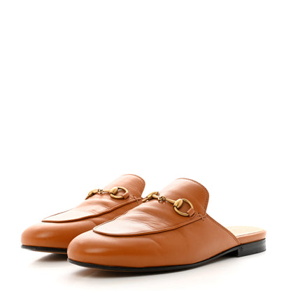 Gucci Malaga Kid Womens Princetown Slippers 36 Cognac 3 of 9
