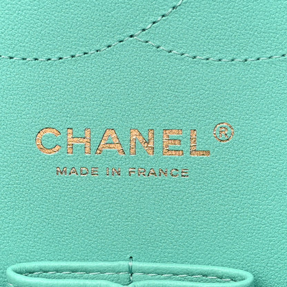 Chanel Caviar Quilted Jumbo Double Flap Turquoise 6 of 11