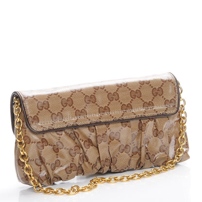 Gucci Crystal Monogram Babouska Clutch Dark Brown 3 of 7