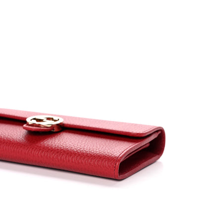 Gucci Dollar Calfskin Interlocking G Continental Wallet Red 9 of 10