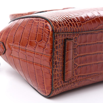 Givenchy Calfskin Crocodile Embossed Mini Antigona Cognac 8 of 9