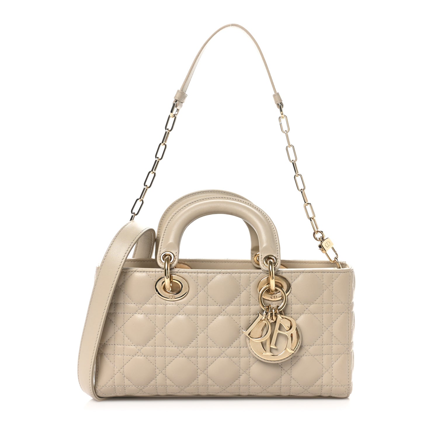 Lambskin Cannage Medium Lady D-Joy Sable