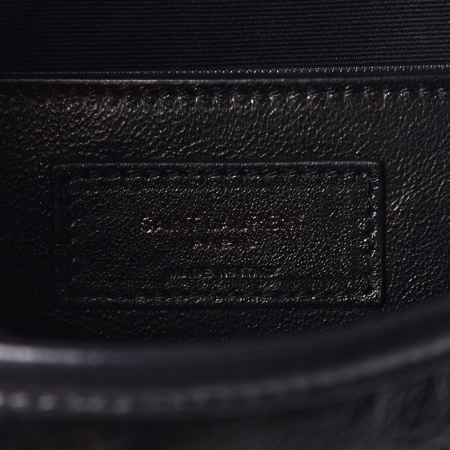 Saint Laurent Crinkled Calfskin Matelasse Monogram Baby Niki Chain Satchel Black 9 of 9