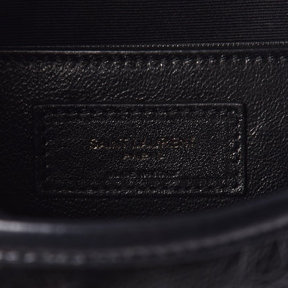 Saint Laurent Crinkled Calfskin Matelasse Monogram Baby Niki Chain Satchel Black 9 of 9