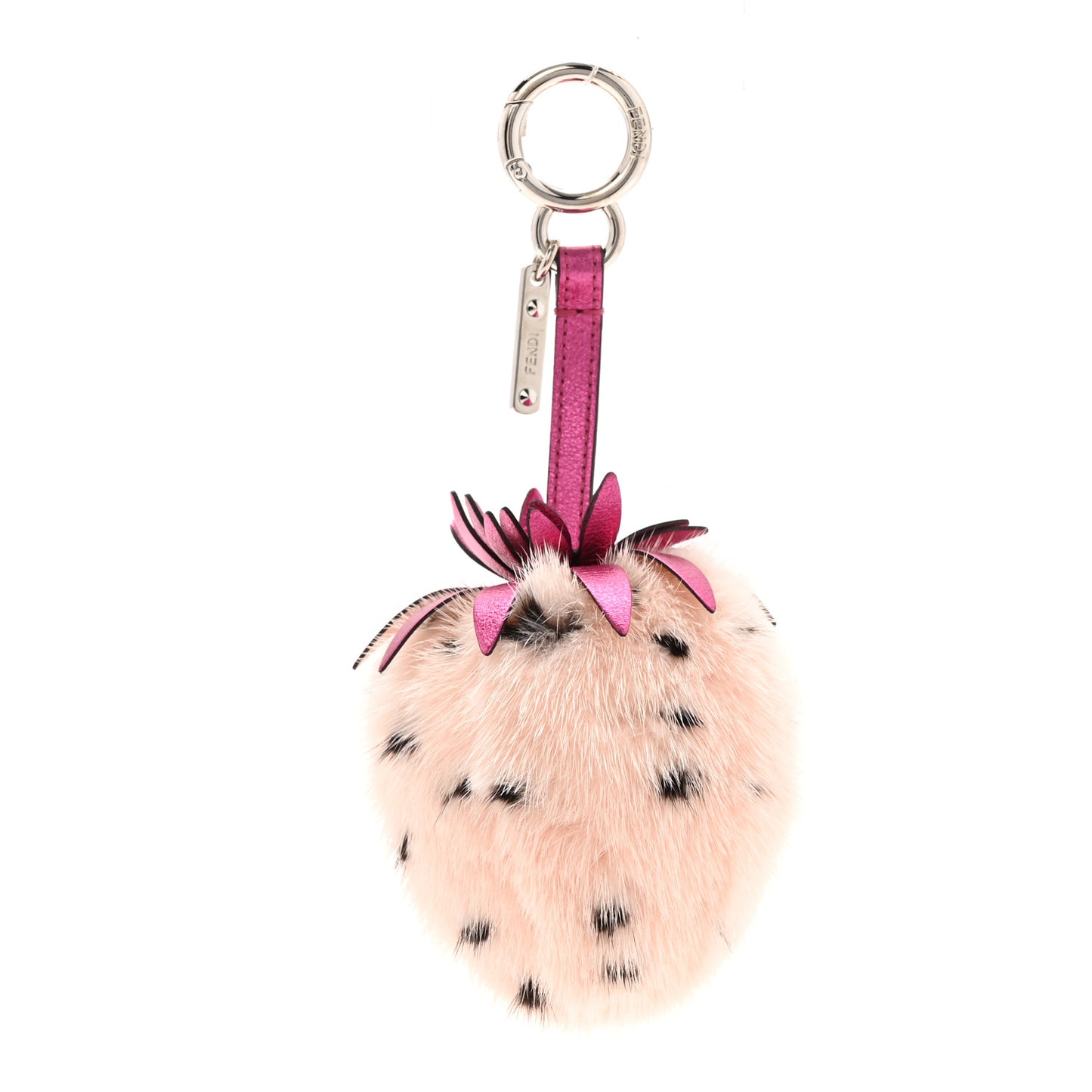 Mink Fur Vitello Catalan Mirror Strawberry Bag Charm Seashell Orchidea