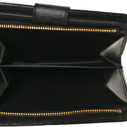 Prada Vitello Move Metal Compact Wallet Black 6 of 10