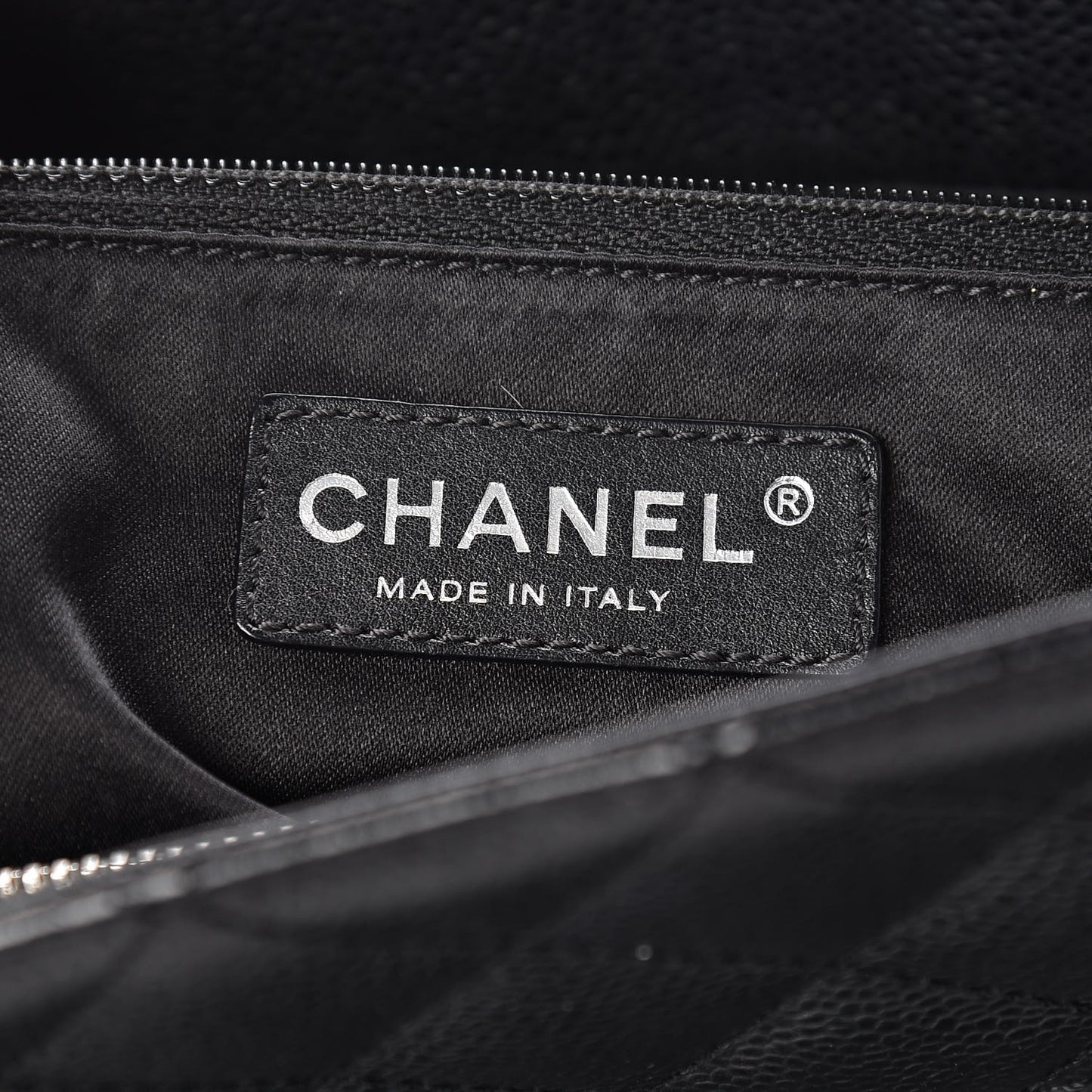 Caviar Quilted Grand Shopping Tote GST Black