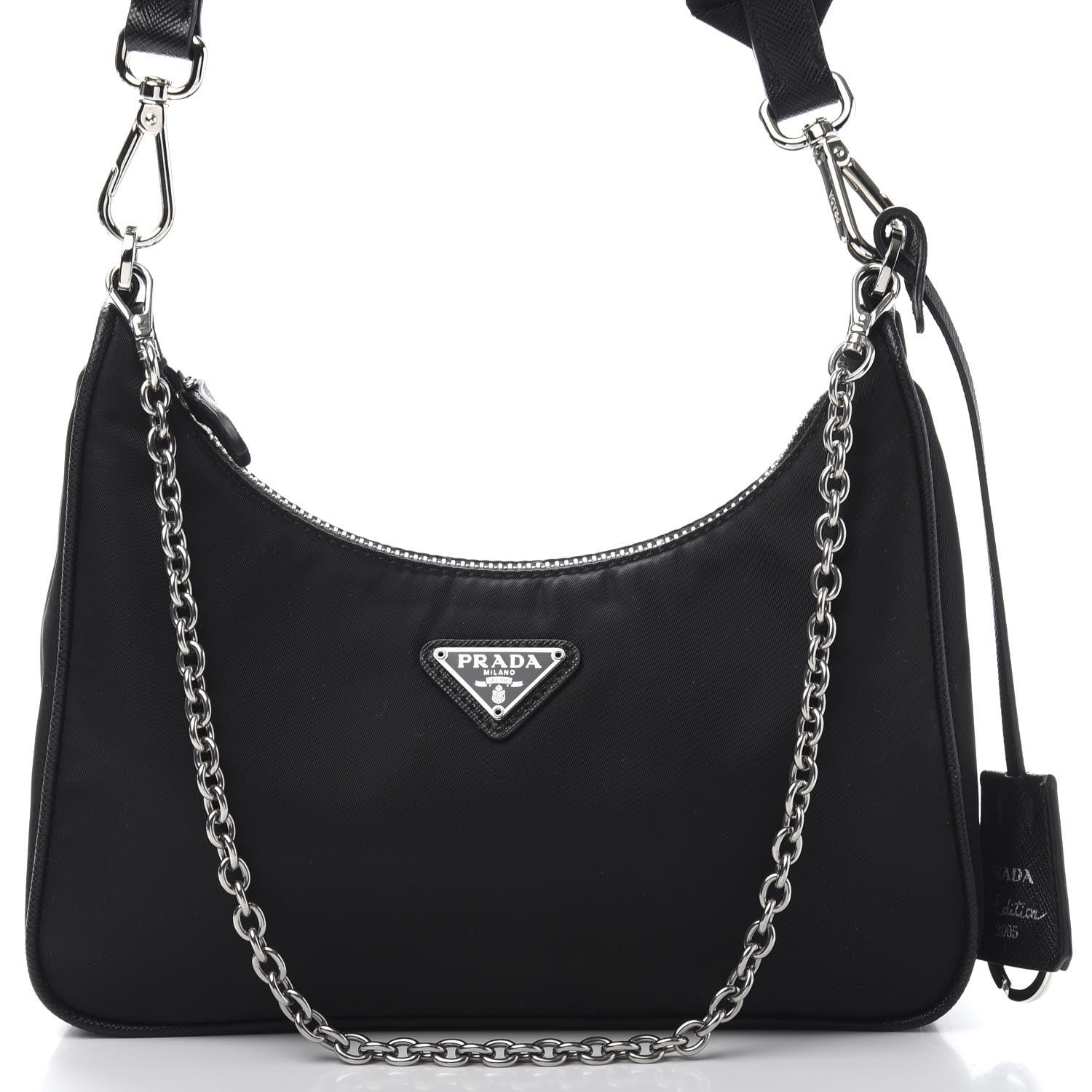 Prada Nylon Re-Edition 2005 Shoulder Bag Black 12 of 12