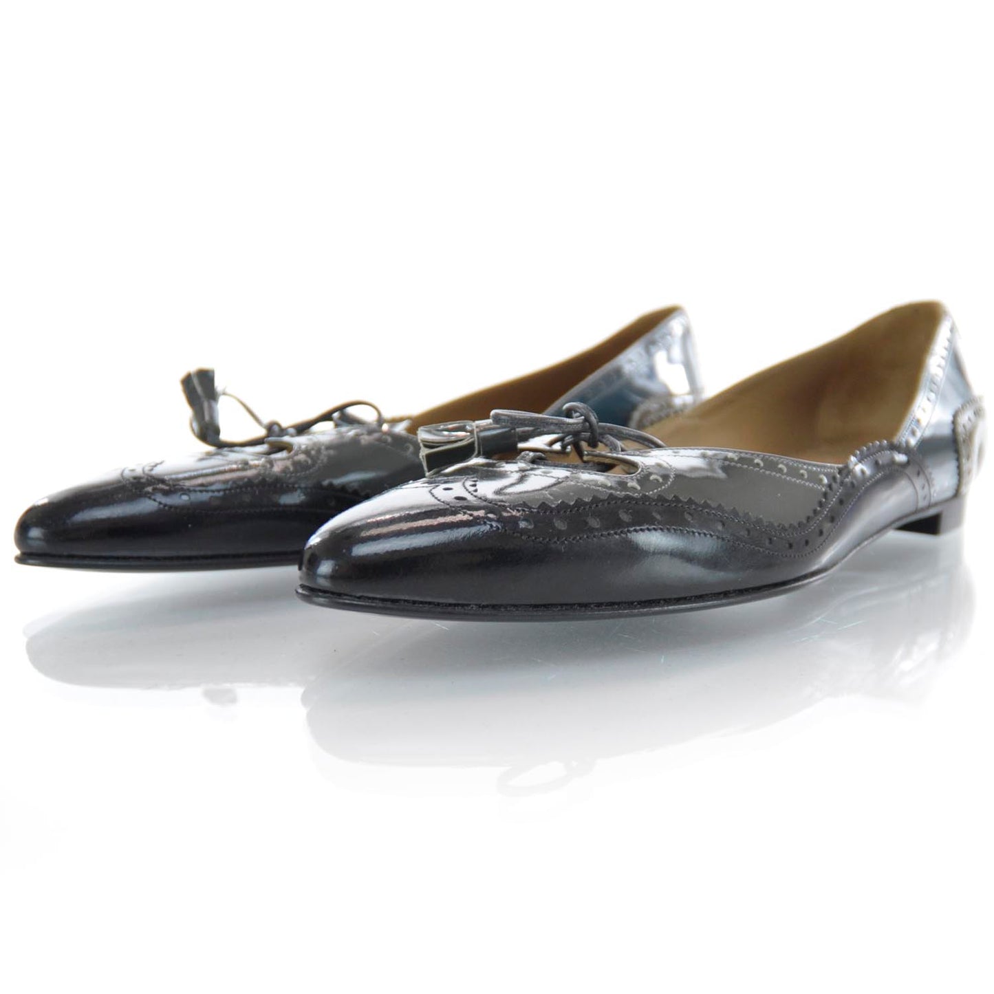 Leather Wing Tip Flats 35.5