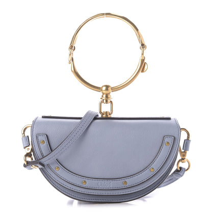 Chloe Calfskin Small Nile Bracelet Minaudiere Bag Washed Blue 1 of 8