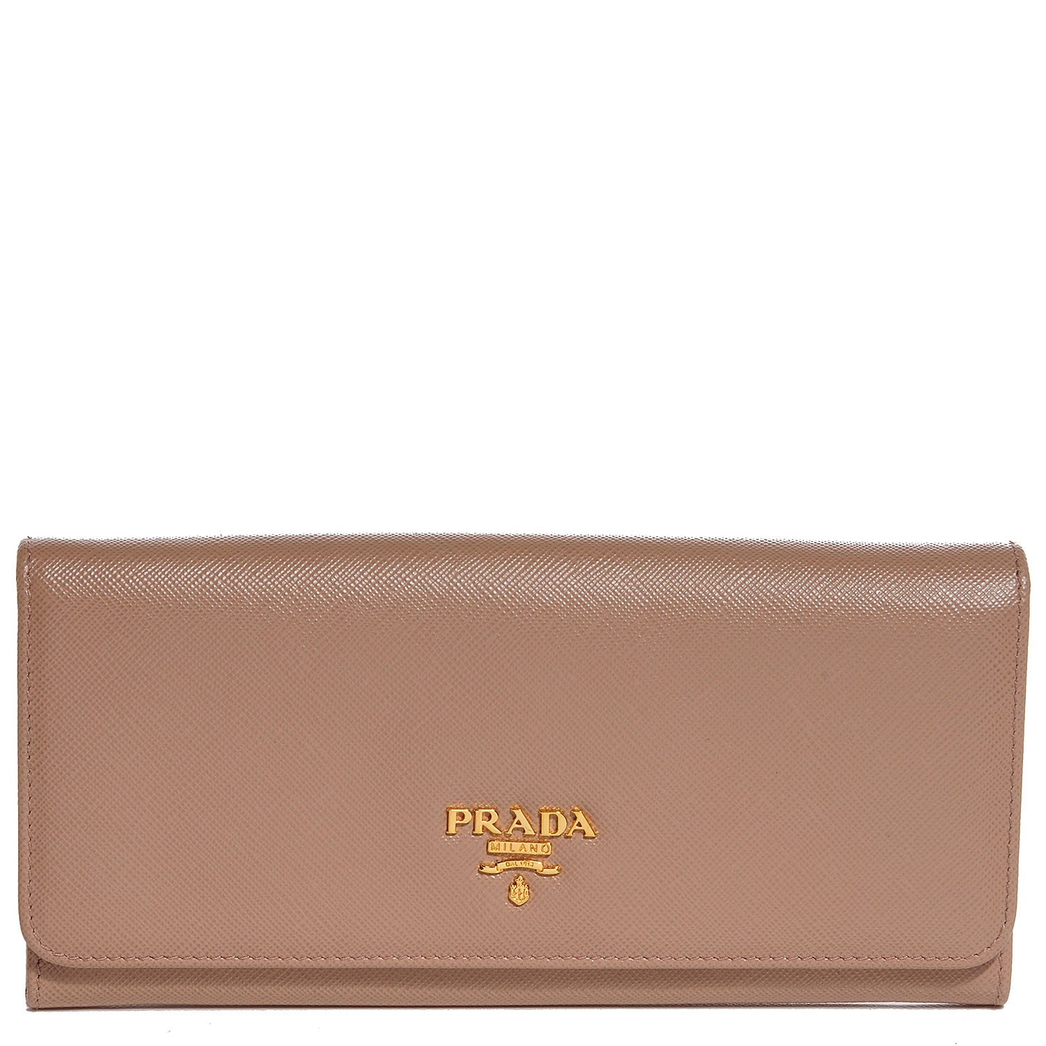 Prada Saffiano Metal Continental Flap Wallet Cammeo 1 of 9