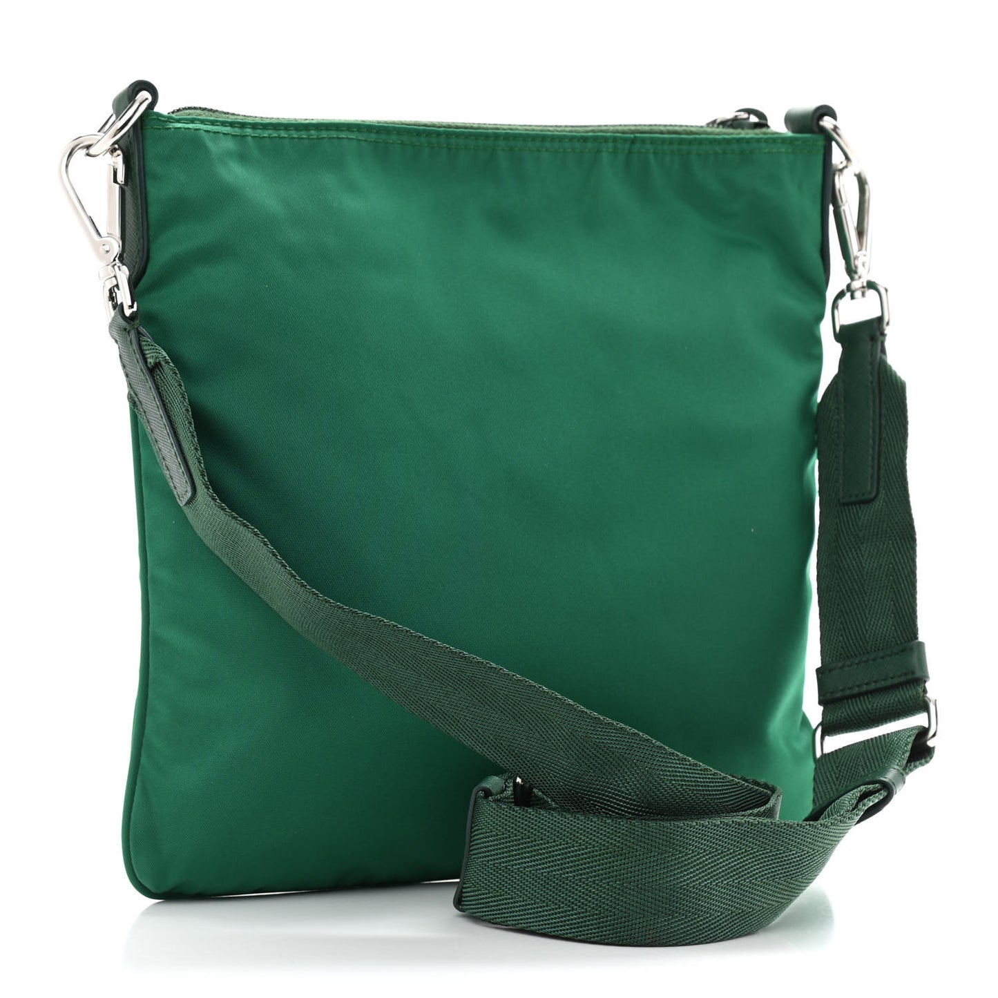 Tessuto Nylon Saffiano Flat Messenger Bag Oleandro