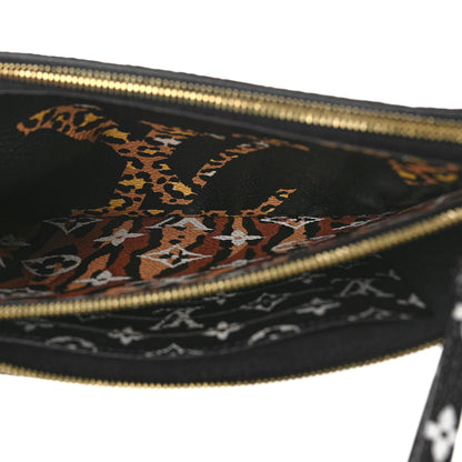 Louis Vuitton Monogram Giant Jungle Pochette Double Zip Black 5 of 8