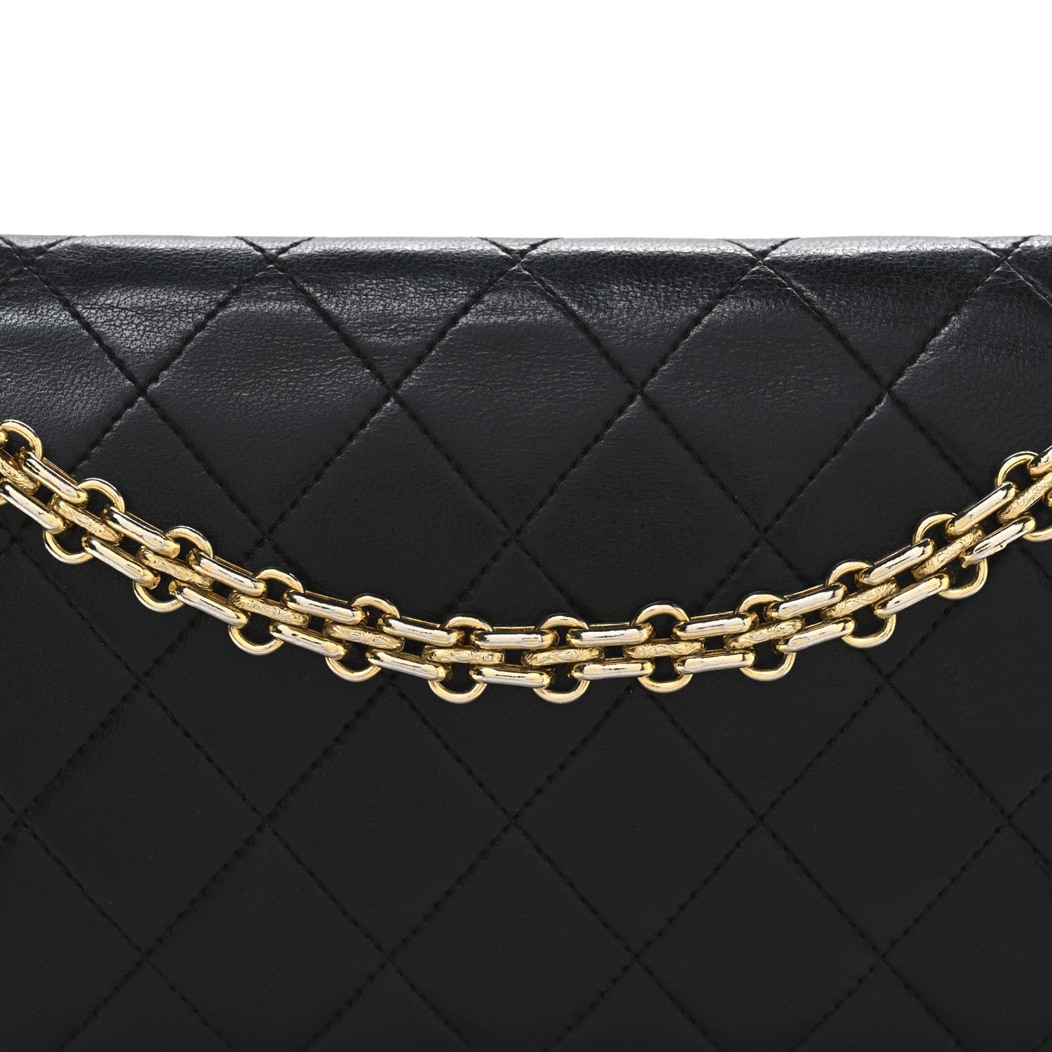 Chanel Lambskin Quilted Medium Double Flap Bijoux Chain Black 8 of 10