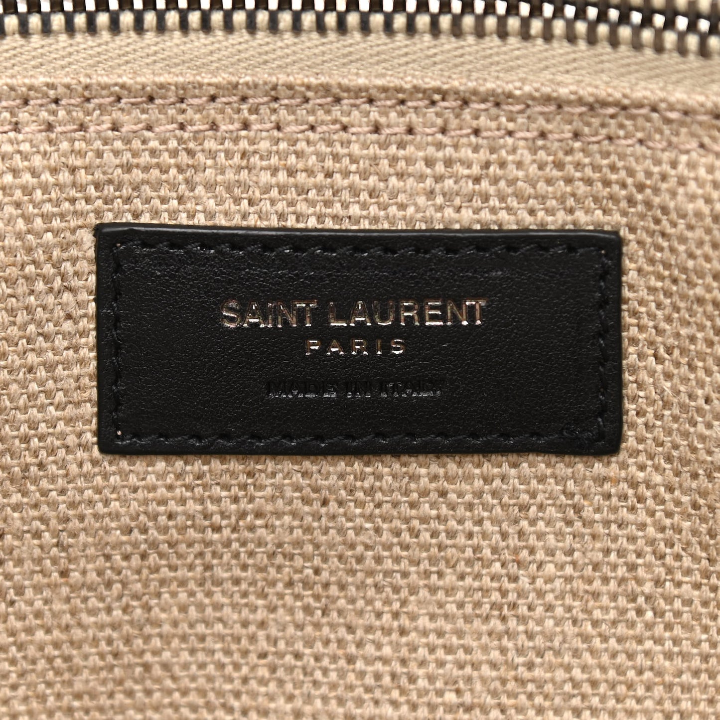 Linen Calfskin Rive Gauche Tote Optic White