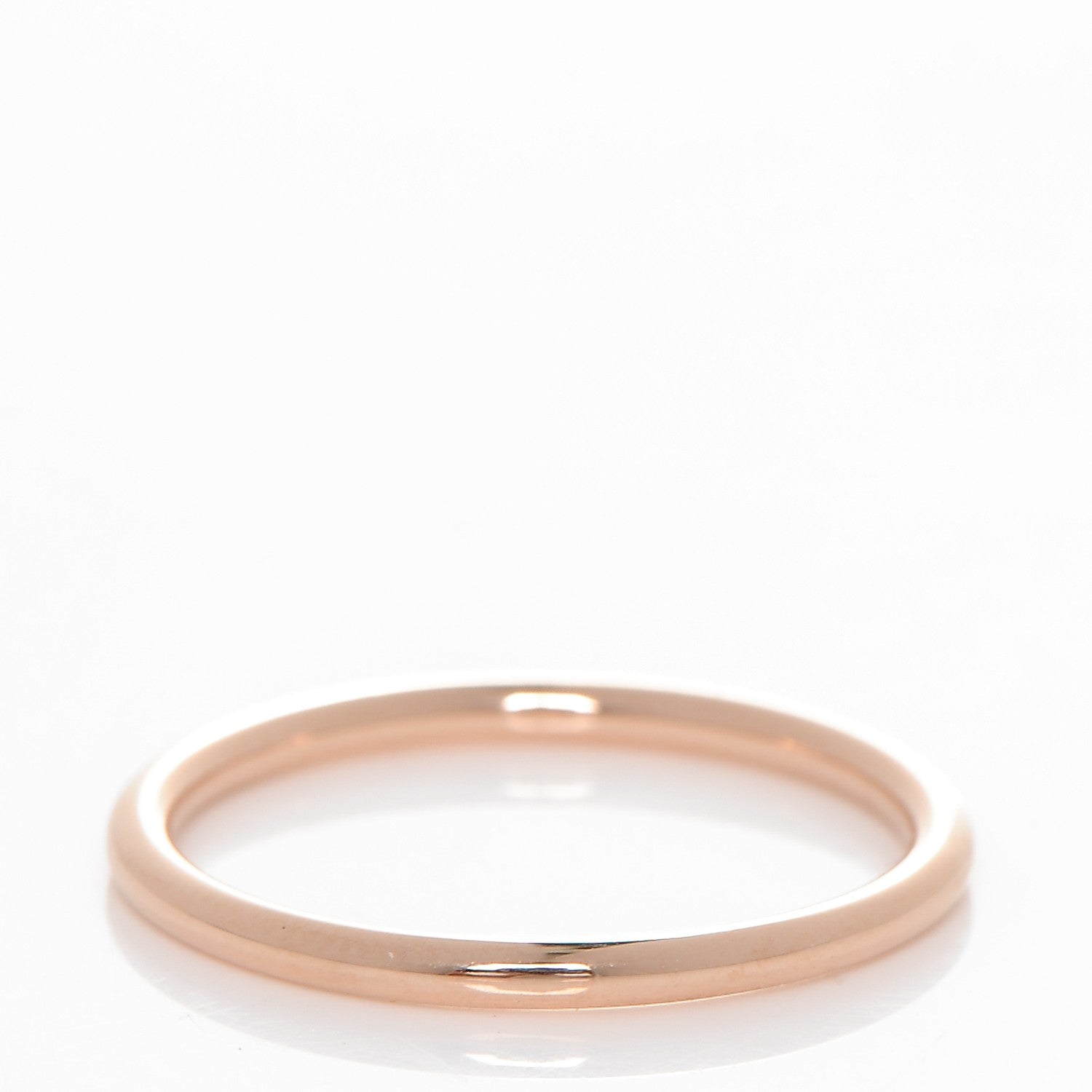 Tiffany 18K Rose Gold Classic Wedding Band Ring 56 7.5 3 of 4