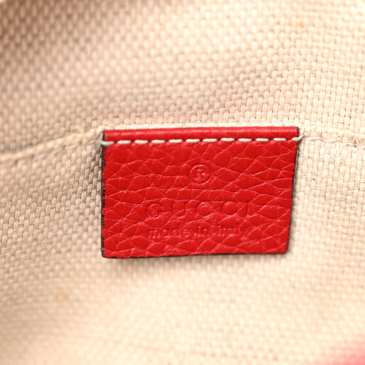 Gucci Pebbled Calfskin Small Soho Disco Bag Vibrant Red 6 of 11