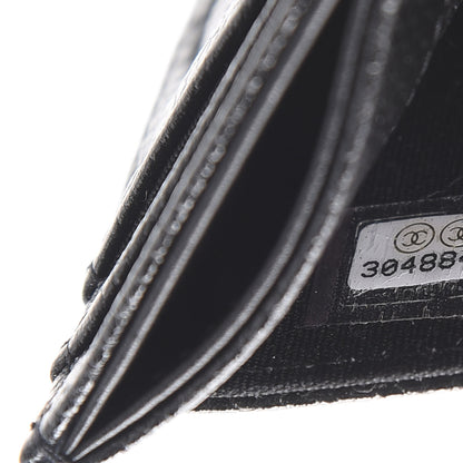 Chanel Caviar Camellia Embossed Card Holder Black 7 of 8