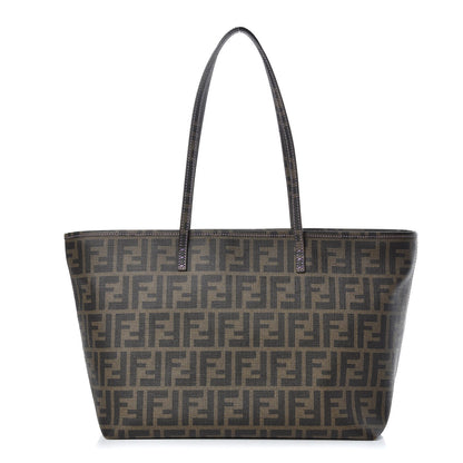 Fendi Zucca Spalmati Small Roll Tote Tobacco Viola 1 of 9
