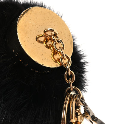 Louis Vuitton Mink Fur Bubble V Bag Charm Key Holder Black 4 of 5
