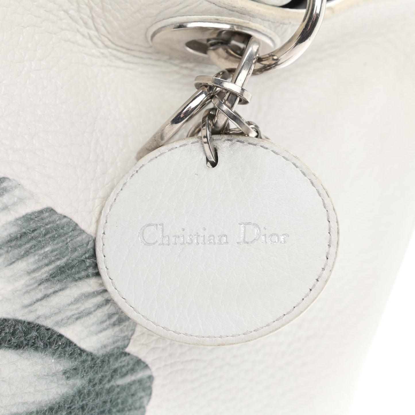 Bullcalf Printed Medium Flower Diorissimo Tote White